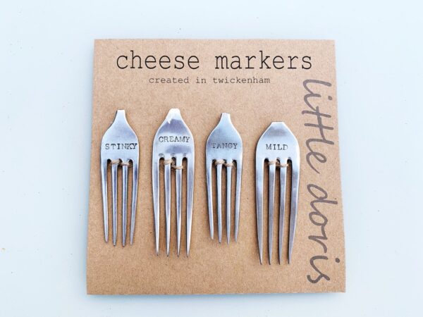 image of forks used as cheese markers
